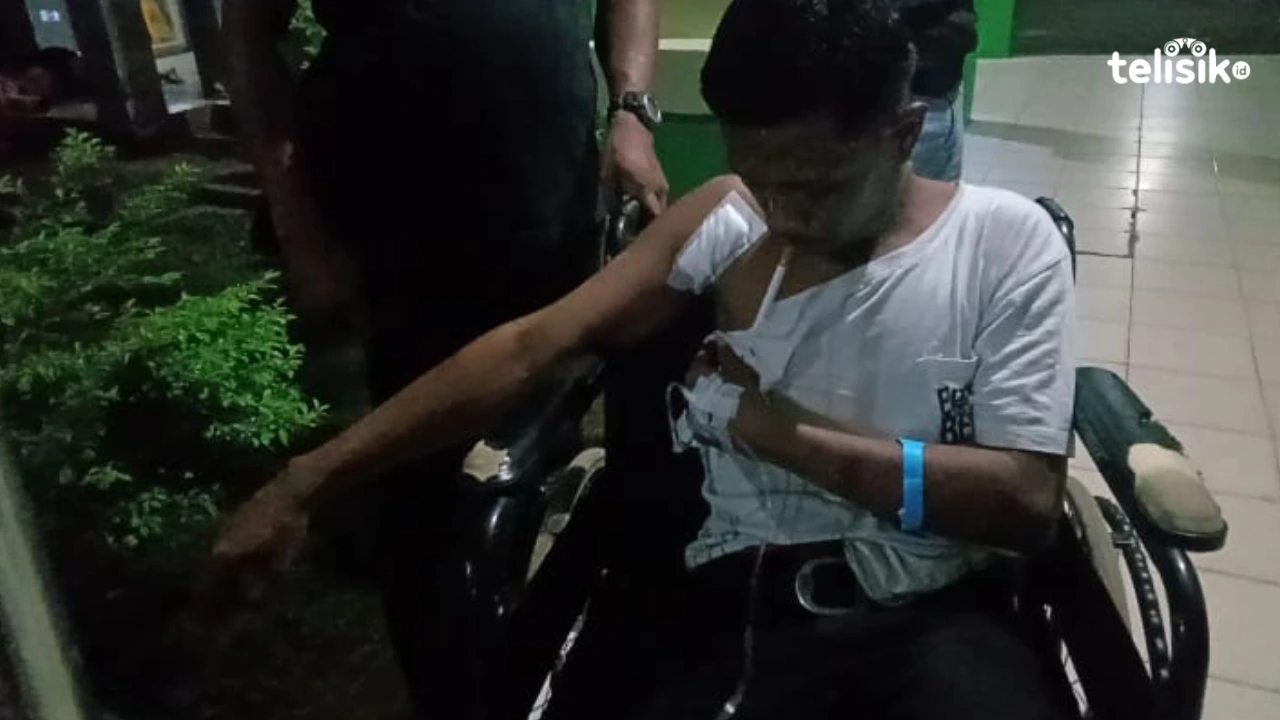 Kondisi korban pembusuran yang kini dirawat di RS. Foto: Iradat Kurniawan/Telisik