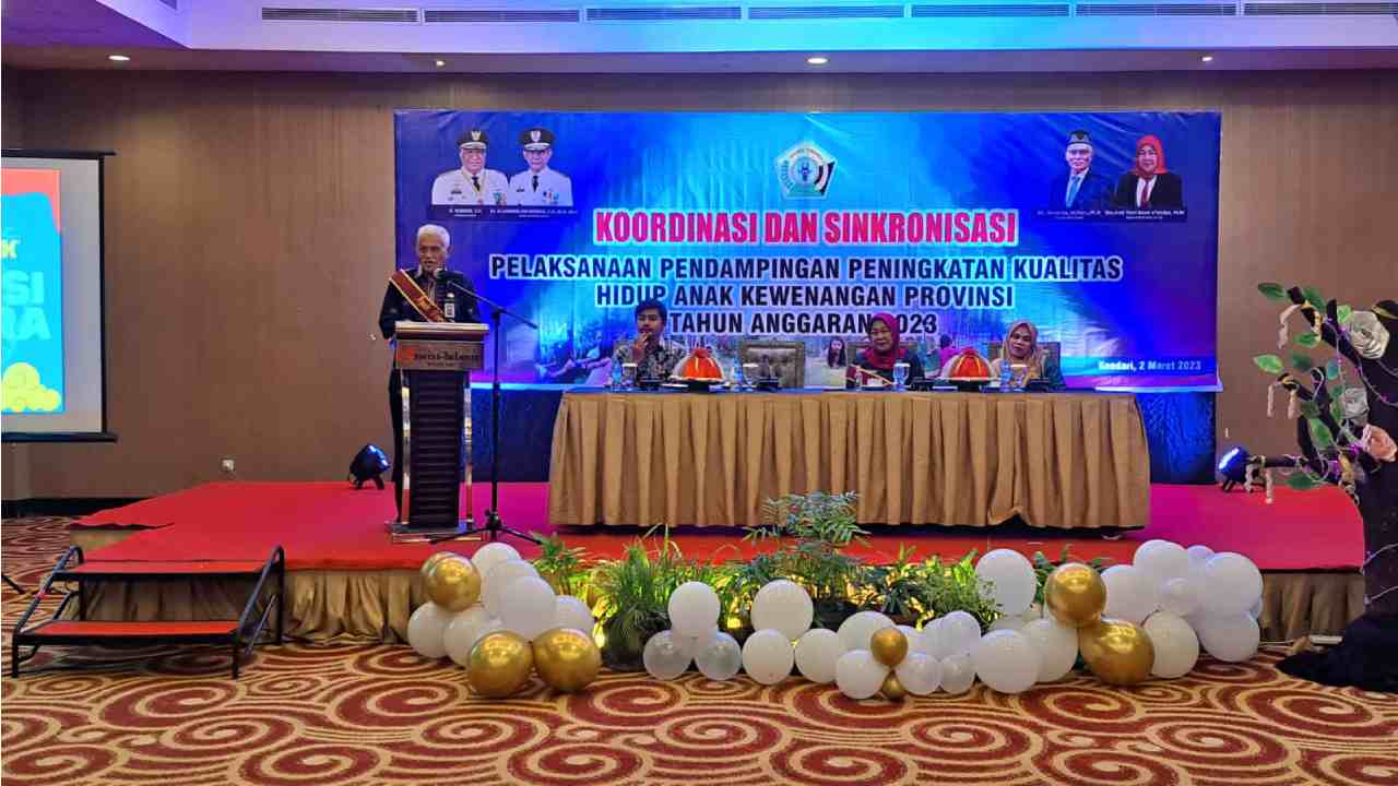 Kegiatan koordinasi dan sinkronisasi pelaksanaan pendampingan peningkatan kualitas hidup anak kewenangan provinsi yang diselenggarakan oleh Dinas PPPA Sulawesi Tenggara. Foto: Ist.