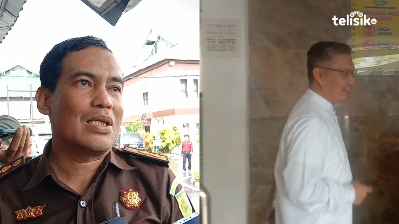 Mantan Wali Kota Kendari Sulkarnain Kadir usai diperiksa penyidik Kejati Sulawesi Tenggara. Foto: La Ode Muh Martoton/Telisik
