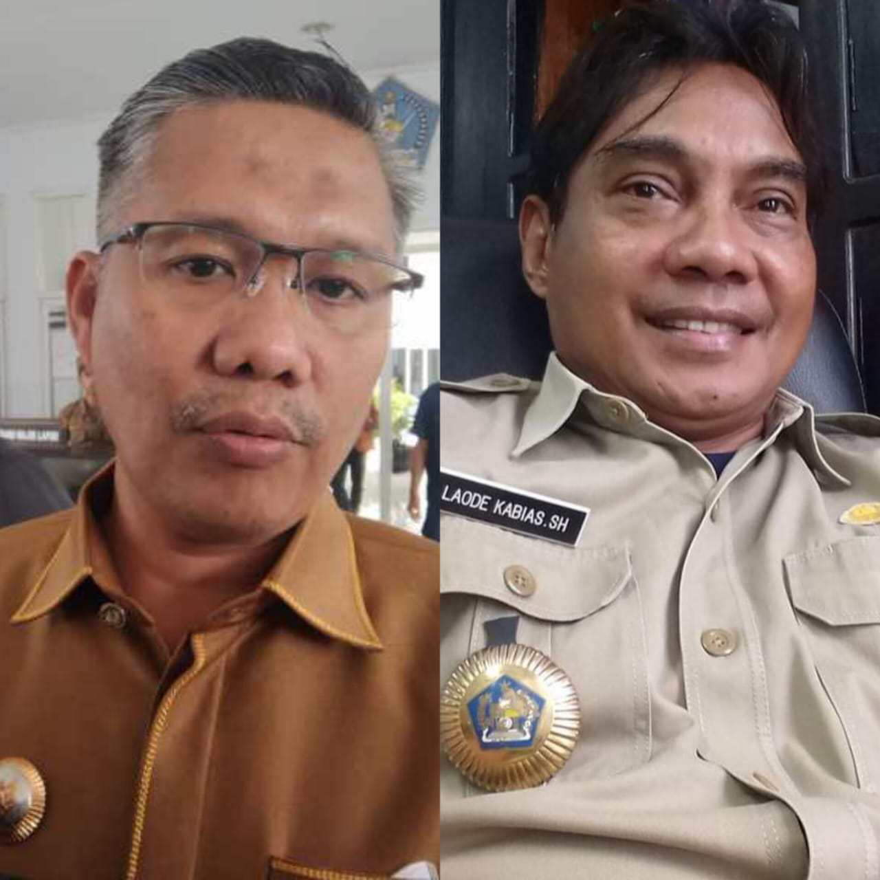 Mantan orang nomor satu di Kota Kendari Sulkarnain Kadir (kiri) didugat perdata oleh seorang ASN La Ode Kabias (kanan). Foto: Ist.