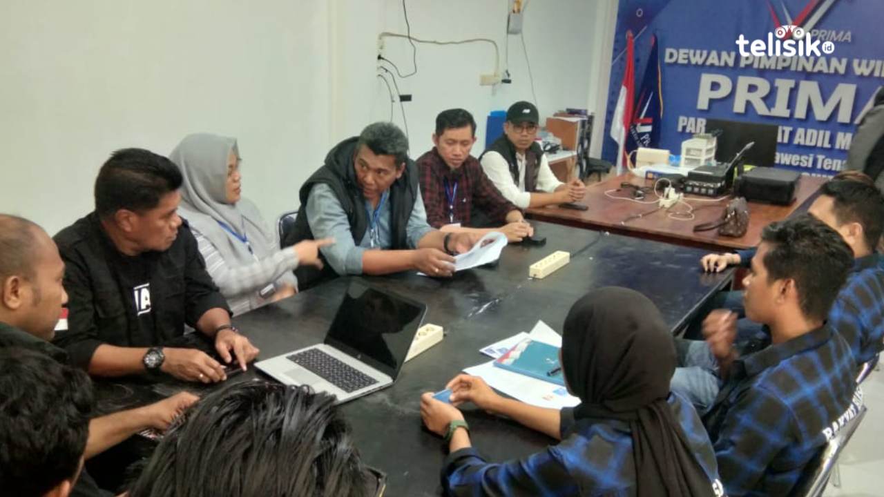 KPU melakukan verfak kepengurusan terhadap DPW PRIMA Sulawesi Tenggara dan dinyatakan memenuhi syarat. Foto: Kardin/Telisik