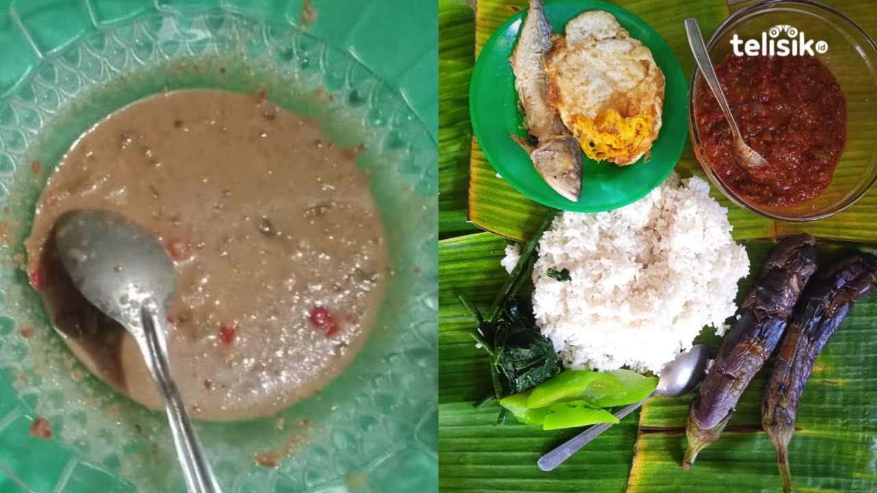 Ikan asin sambal belacan dan terong bakar jadi menu makanan favorit masyarakat di saat perayaan Idul Fitri. Foto: Reza Fahlefy/Telisik