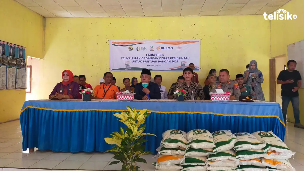 Penyaluran bantuan cadangan pangan pemerintah tahap pertama telah tersalurkan. Foto: Sigit Purnomo/Telisik