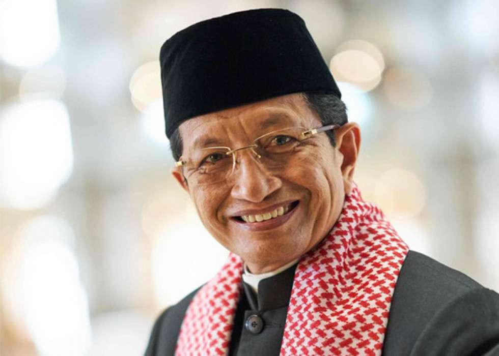 Nama Imam Besar Masjid Istiqlal Jakarta, KH Nasaruddin Umar tiba-tiba muncul di bursa calon wakil presiden (cawapres) 2024. Foto: Repro Kemendagri.go.id