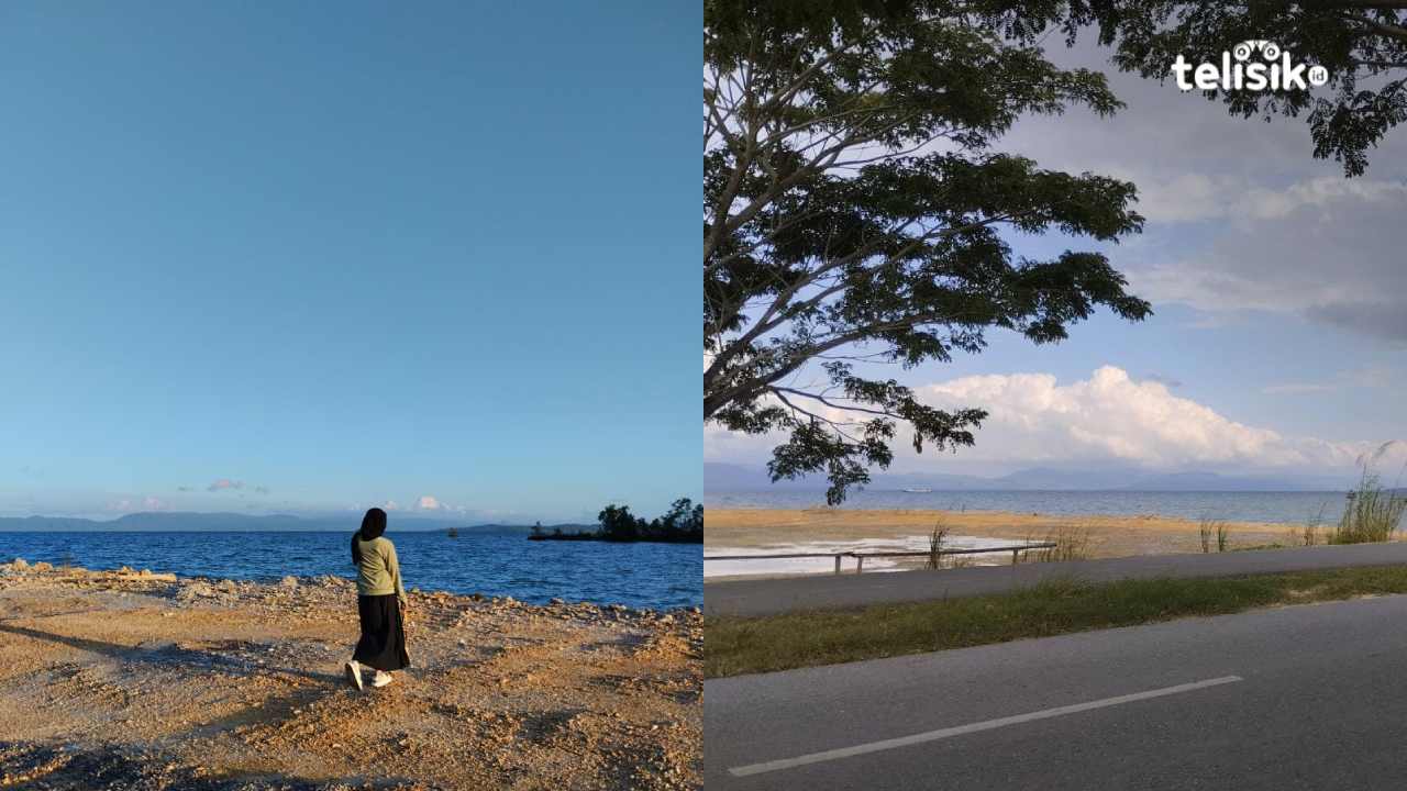 Pemandangan batu-batu Raha yang kerap menarik para pengendara untuk sekedar rehat dan berselfie ria. Foto: Putri Wulandari/Telisik