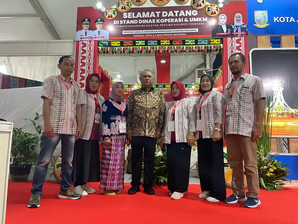 Bupati Konawe Kery Saiful Konggoasa saat menghadiri Indonesia Maju Expo dan Forum 2023 di Jakarta. Foto: Ist.
