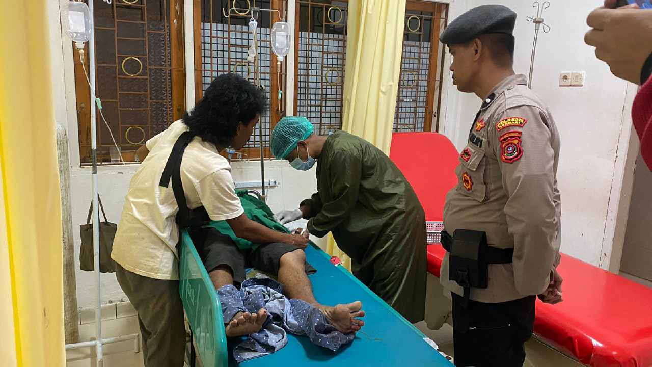 Korban CPL, tengah mendapatkan perwatan intensif di RSUD kota Kendari. Foto: Ist.