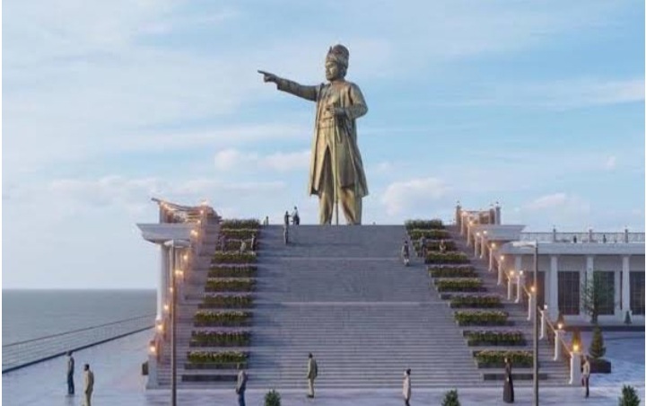 Desain patung Oputa Yi Koo yang akan dibangun setinggi 23 meter, dan diperkirakan akan rampung dalam 2 tahun ke depan Foto: Ist.