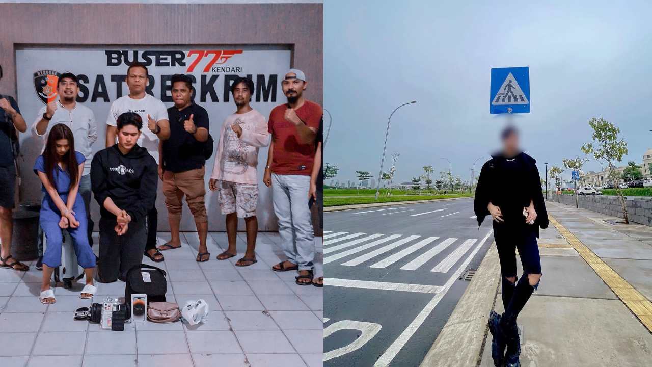 Waria yang tertangkap Buser77 Sat Reskrim Polresta Kendari, karena menganiaya pelanggan Michat ternyata selebgram, punya belasan ribu pengikut. Foto: Instagram @__mikong
