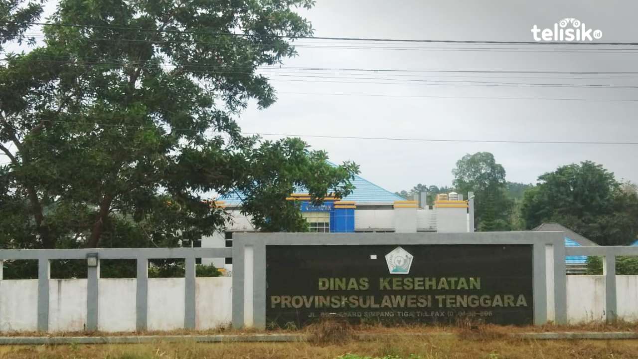Kantor Dinas Kesehatan Sulawesi Tenggara. Foto: Fitrah/Telisik