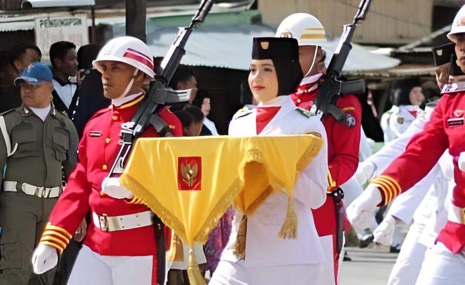 Umi Fathur Rahmi Khasanah ketika menjadi peserta Paskibra Kabupaten Wakatobi tahun 2019. Foto: Ist.