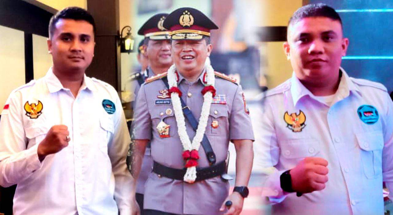 Kapolda Sumatera Utara, Irjen Agung bersama Ketua LIPPI (kiri) dan Sastrawan Sembiring (kanan). Foto: Repro Facebook Sastrawan Sembiring