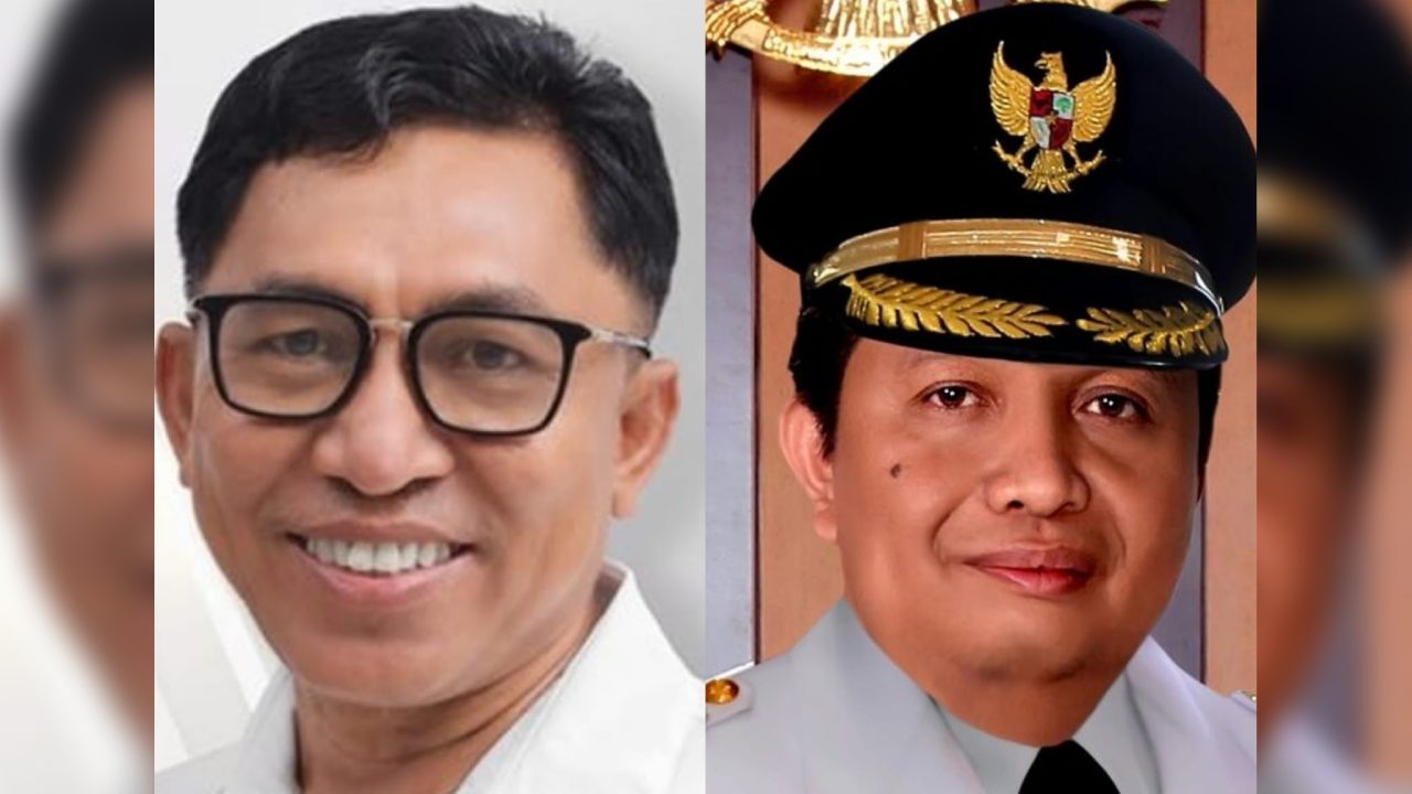 Ketua DPC Gerindra Muna, La Ode Gomberto turut menjadi tersangka korupsi dana PEN bersama Bupati Muna, La Ode Muhammad Rusman Emba. Foto: Kolase