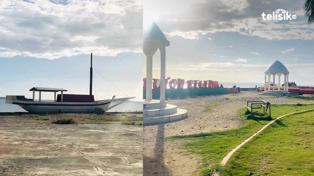 Perahu boti yang menjadi Ikon Kabupaten Buton Selatan yang terbengkalai, kini mulai ditumbuhi rumput liar. Foto: Sofi Insan Wardani/Telisik