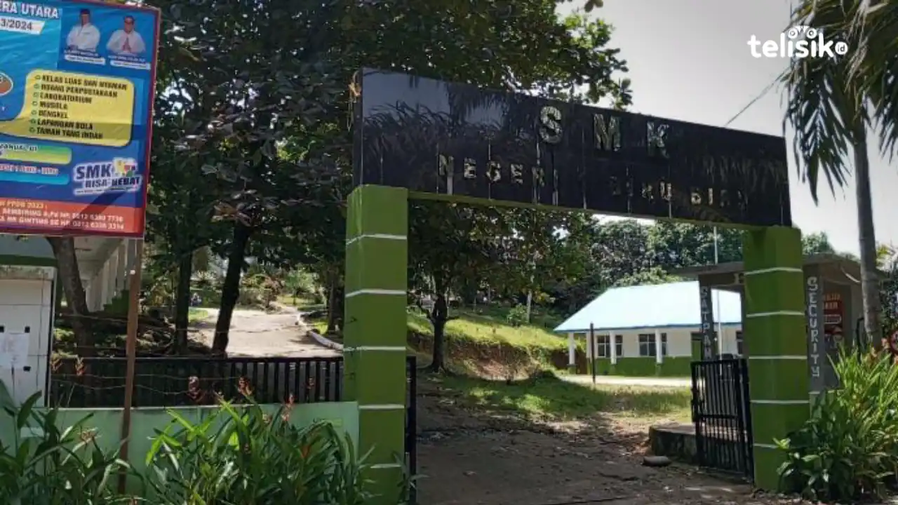 SMKN 1 Biru Biru yang dituding oleh kades tidak butuh desa dan masyarakat. Foto: Reza Fahlefy/Telisik