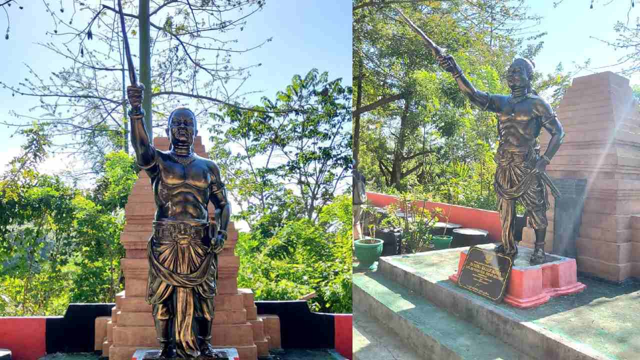 Patung Patih Gaja Mada yang menjadi penanda, makam panglima kerajaan majapahit di Buton selatan. Foto: Ist.