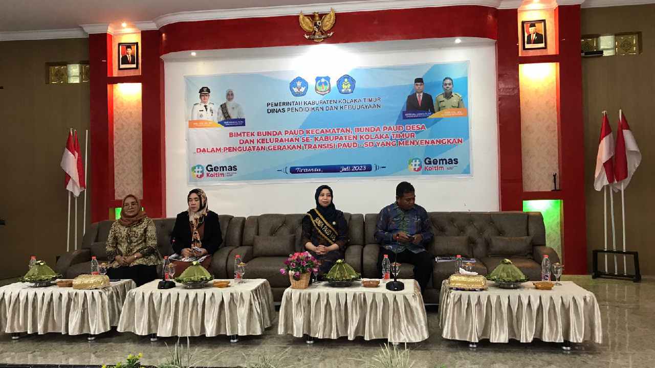Bunda Paud se-Kolaka Timur gelar bimtek guna tingkatkan penguatan gerakan transisi Paud-SD. Foto: Ist.