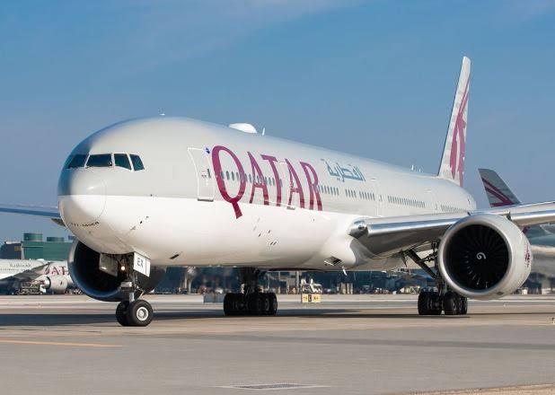 Qatar Airways jadi maskapai terbaik ketiga di dunia dengan skor 7,5/10. Foto: Repro Okezone.com