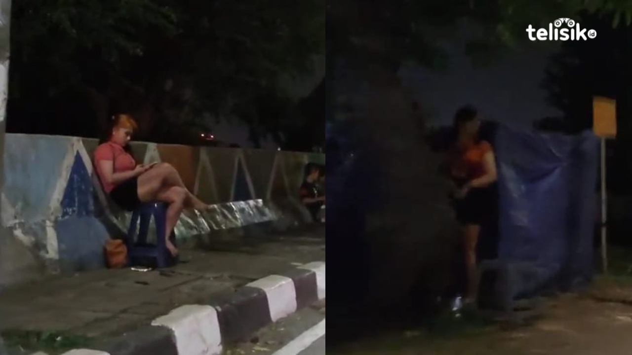 Pekerja seks komersial (PSK) yang mangkal di Jalan Raya Pantura antara Pesing-Jelambar. Foto: Mustaqim/Telisik