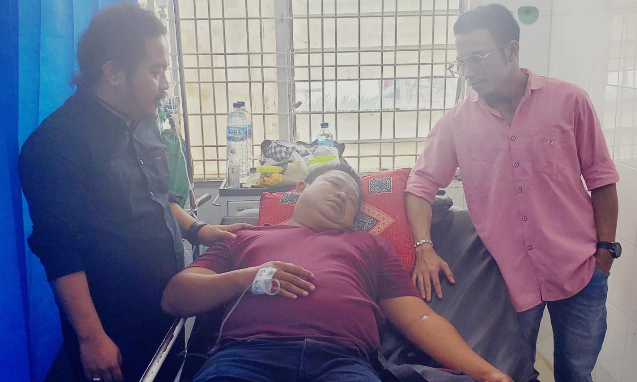 Korban diduga dianiaya Kapolres ketika dirawat di RSUD Sidikalang, Dairi. Foto: Dokumentasi dari keluarga pelapor