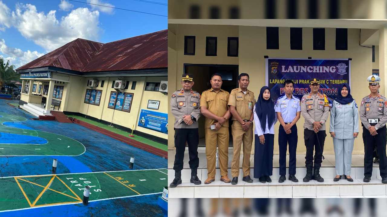 Polres Buton launching sirkuit ujian praktik SIM C. Sirkuit terbaru ini dianggap lebih mudah, sehingga dapat meningkatkan hasrat masyarakat untuk mendapatkan SIM. Foto: Ist.