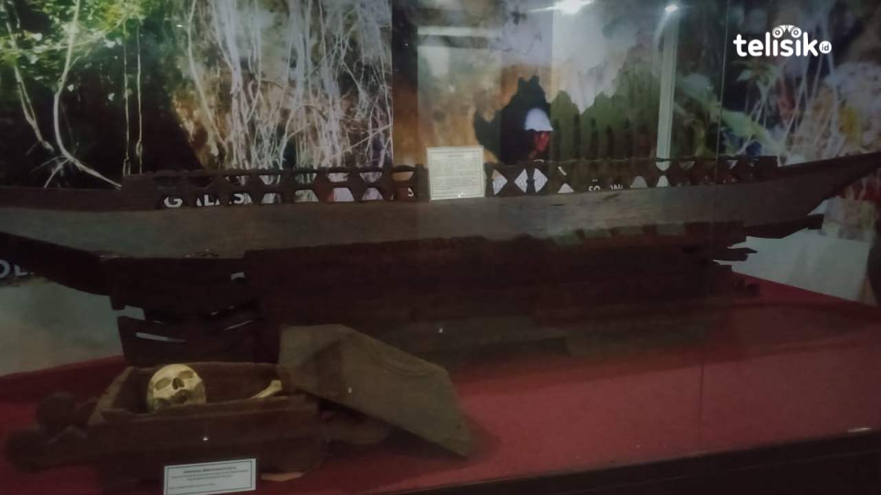 Potret Soronga Tanggalasi yang tersimpan di ruang arkeologi UPTD Taman Budaya Museum Sulawesi Tenggara. Foto Muh Risal H/Telisik