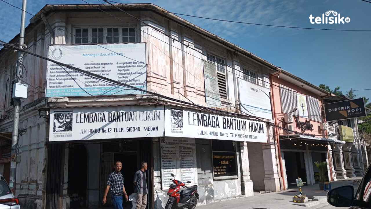 Kantor LBH Medan yang berada di Jalan Hindu Kecamatan Medan Barat. Foto: Reza Fahlefy/Telisik