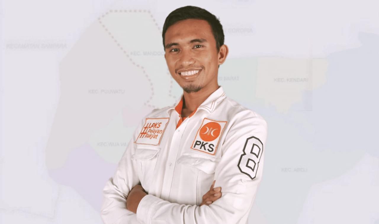 Ade Muhammad Satelit Manata, Sekretaris Muda DPD PKS Kota Kendari bakal meriahkan pesta demokrasi Pemilu 2024. Foto: Ist.