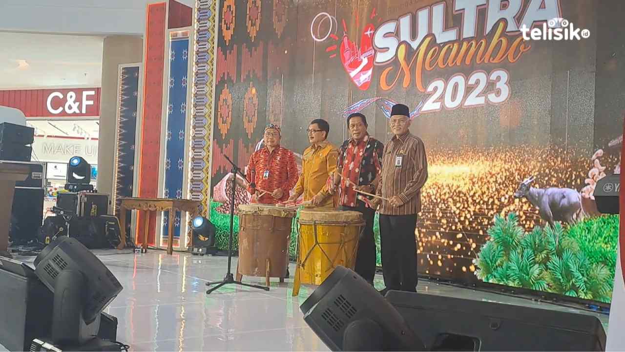 Pembukaan kegiatan Sulawesi Tenggara Meambo 2023 Gernas BBI BWI. Foto: Wa Ode Ria Ika Hasana/Telisik