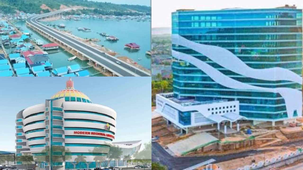 Tiga megaproyek Ali Mazi-Lukman Abunawas bakal diresmikan pada pertengahan Agustus 2023, sebelum masa jabatannya berakhir pada 5 September 2023 mendatang. Foto: Kolase