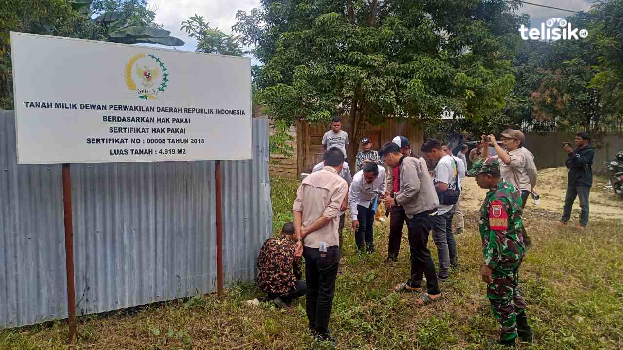 Saling klaim sertifikat, antara pemilik lahan dan pihak DPD RI. Foto: Ahmad Jaelani/Telisik