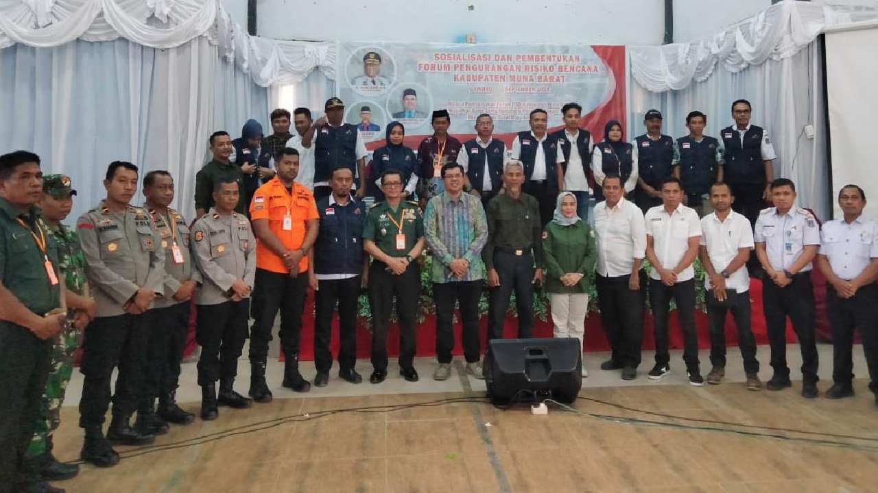 Pemda Muna Barat bentuk FPRB untuk mengurangi risiko bencana yang berakibat fatal bagi masyarakat. Foto: Ist.