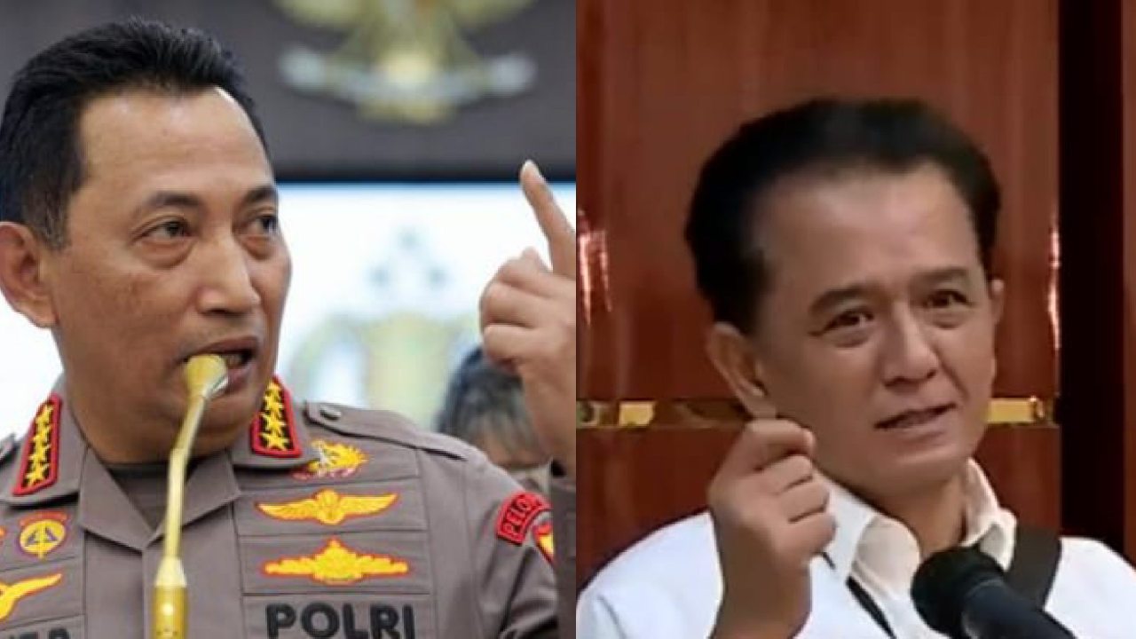 Kapolri, Jenderal Listyo Sigit Prabowo dan anggota tim Kuasa Hukum PPK GBK, Chandra M Hamzah. Foto: Kolase