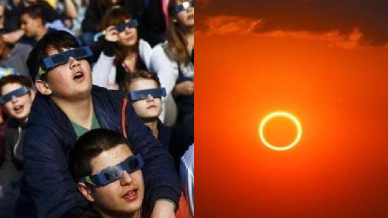 Gerhana matahari cincin api bakal terjadi lagi, namun hanya beberapa wilayah saja yang bisa menyaksikan gerhana ini. Foto: Kolase