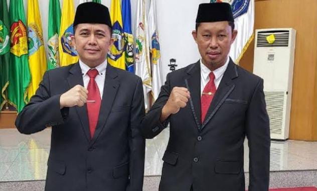 Beredar kabar jika Pj Wali Kota Kendari, Asmawa Tosepu (kanan), bakal diperpanjang masa jabatannya setelah berakhir pada 10 Oktober 2023. Foto: Telisik