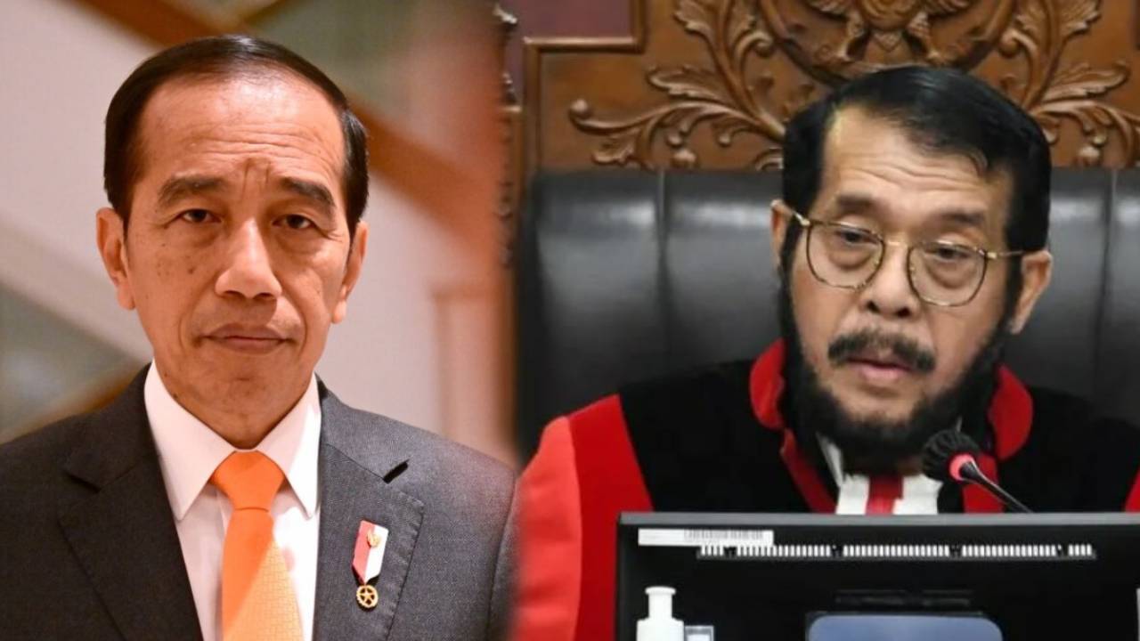 Presiden Joko Widodo dan Ketua Mahkamah Konstitusi yang juga adik iparnya, Anwar Usman. Foto: Kolase