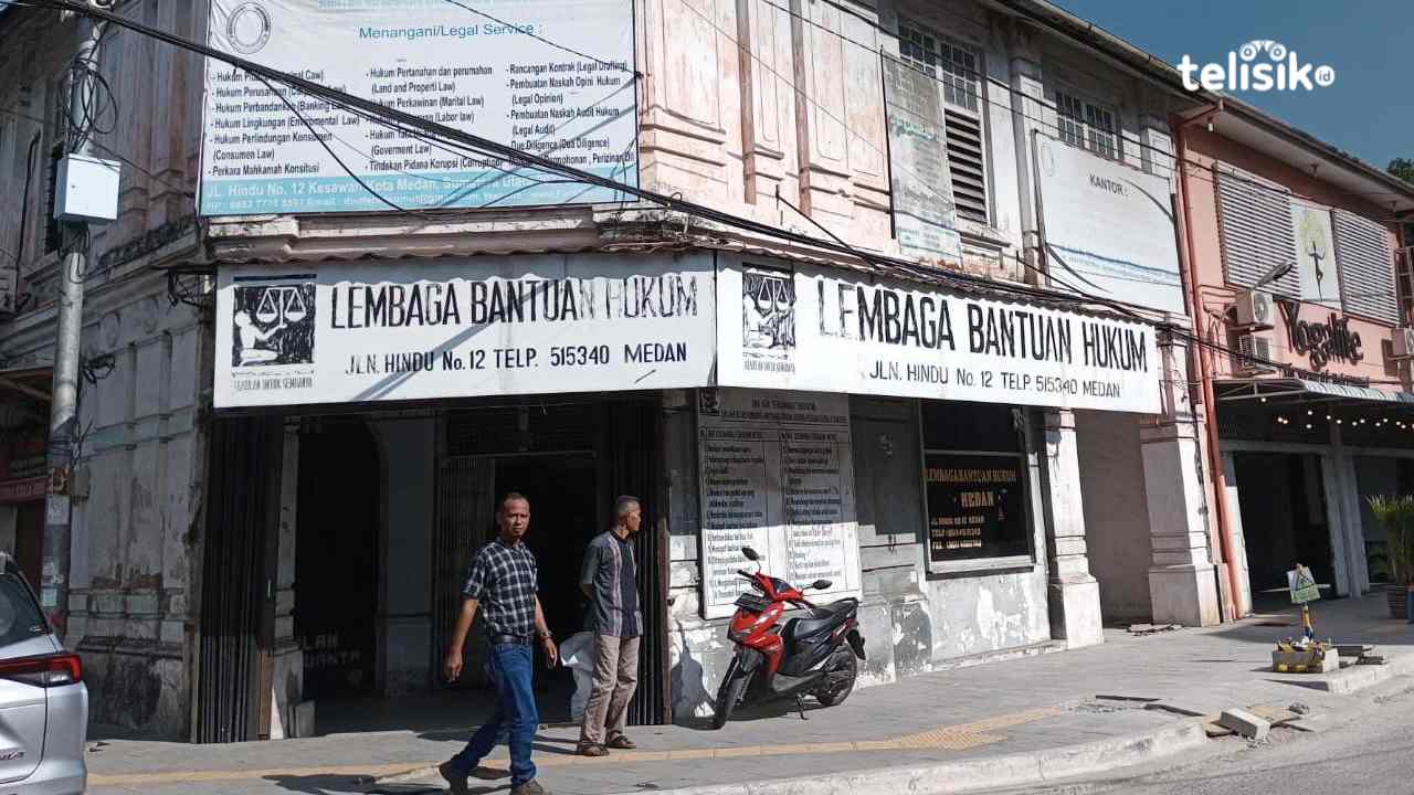 Kantor LBH Medan yang berada di Kecamatan Medan Barat, Kota Medan, Sumatera Utara. Foto: Reza Fahlefy/Telisik