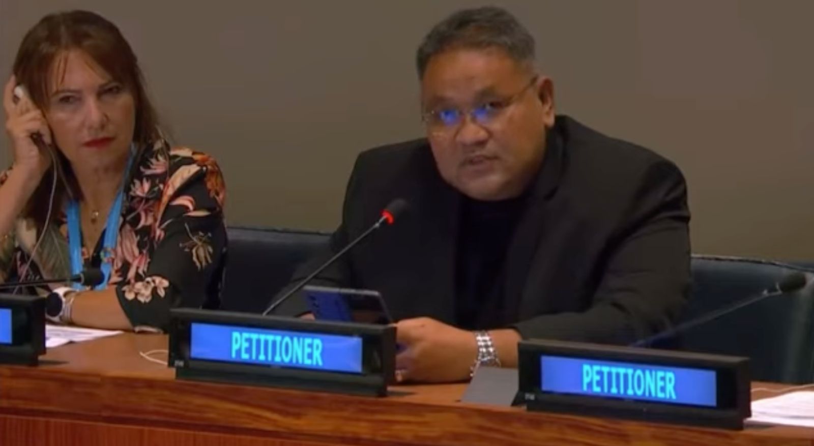 Teguh Santosa, ketua JMSI menjadi petisioner ke-22 di Komite 4 Majelis Umum PBB. Foto: Ist.