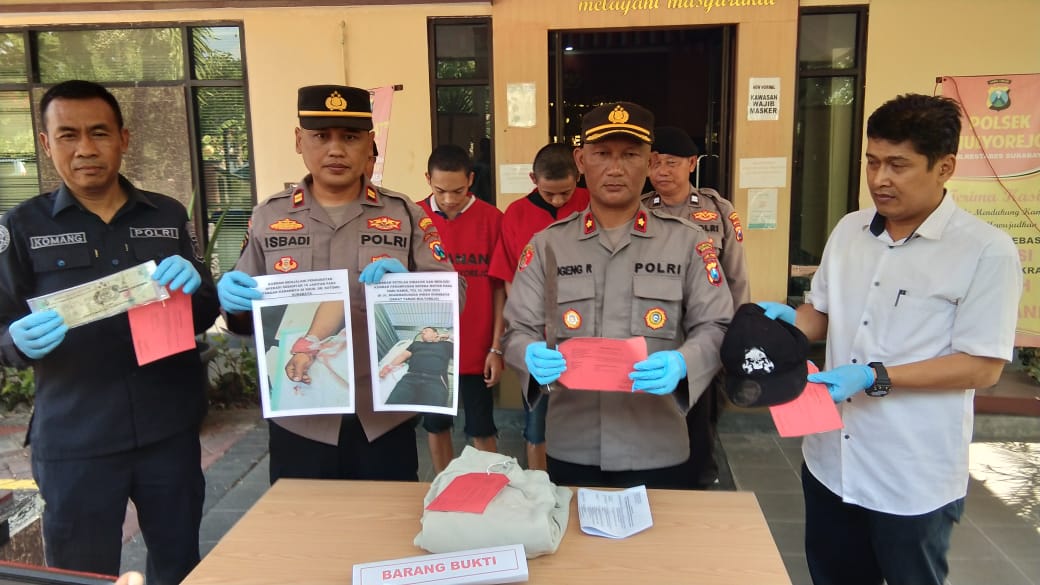 Pelaku curas yang beraksi di beberapa tempat di Surabaya diamankan polisi. Foto: Ist.
