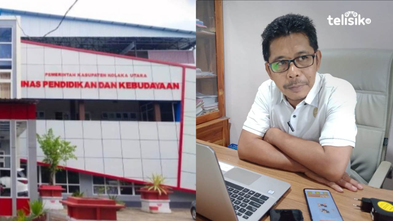 Kabid Pembinaan Pendidikan Dasar, Dikbud Kolaka Utara, Ismail jelaskan program BPJS Ketenagakerjaan tuk PPT atau honorer. Foto: Muh Risal H/Telisik