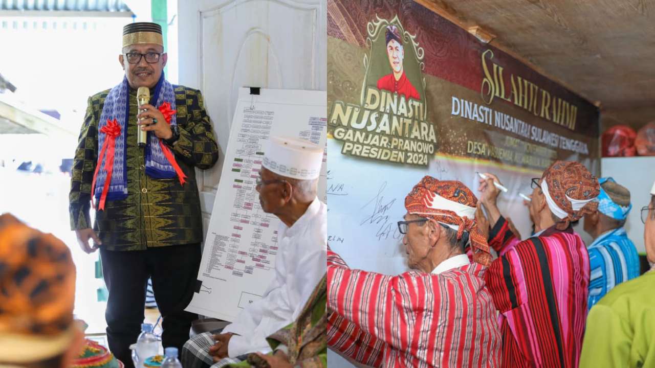 Ketgam: Dinasti Nusantara komit Ganjar mampu rawat kearifan adat dan budaya, mencegah terdegradasi akibat modernisasi. Foto: Kolase