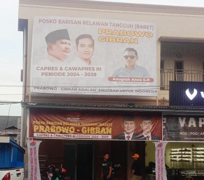 Baret Prabowo Sulawesi Tenggara siap menjadi garda terdepan untuk memenangkan Prabowo-Gibran di Sulawesi Tenggara.Foto: Ist.