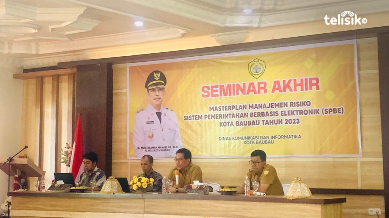 Seminar akhir masterplan manajemen risiko SPBE di Hotel Mira Kota Baubau. Foto: Elfinasari/Telisik