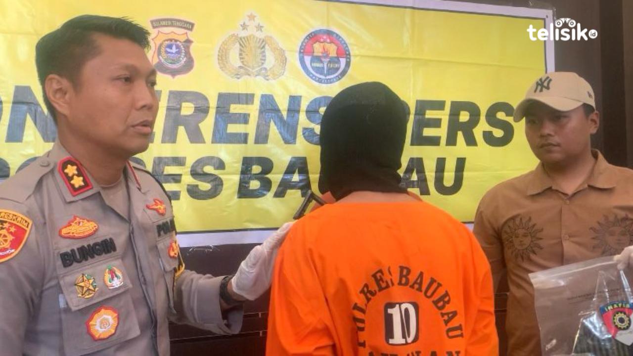 Pelaku HN (17) yang menganiaya istrinya hingga tewas di Kota Baubau. Foto: Elfinasari/Telisik