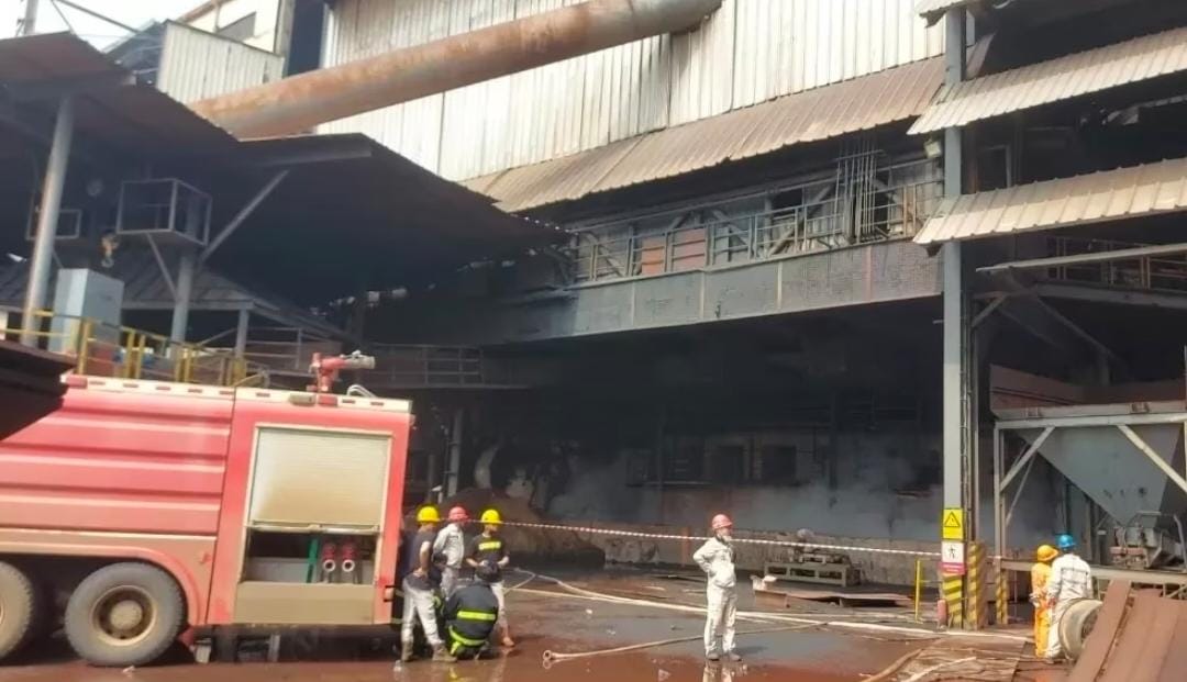 PT IMIP hentikan sementara operasional pada lokasi ledakan tungku PT Indonesia Tsingshan Stainless Steel (ITSS) di Morowali. Foto: Ist.