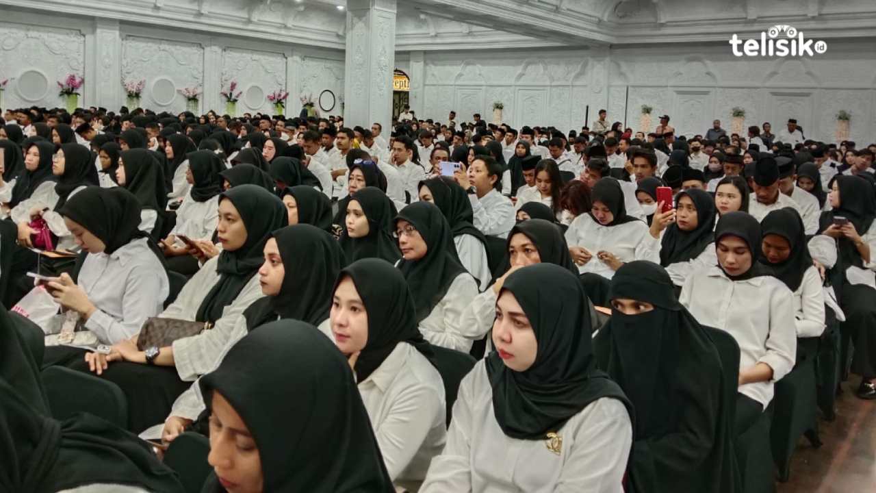 Sebanyak 1.030 peserta PTPS se-Kota Kendari yang dilantik di Hotel Kubah 9. Foto: Nur Khumairah/Telisik