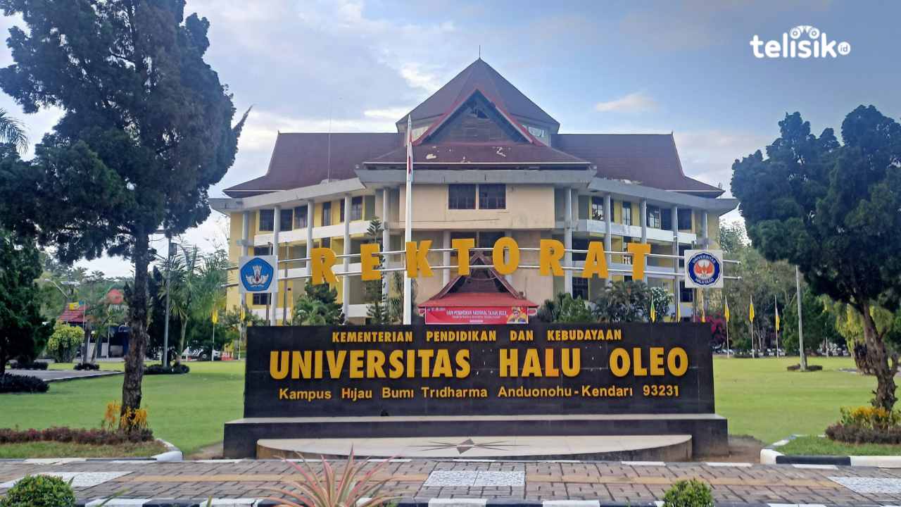 Gedung Rektorat, Universitas Halu Oleo. Foto: Ahmad Jaelani/Telisik