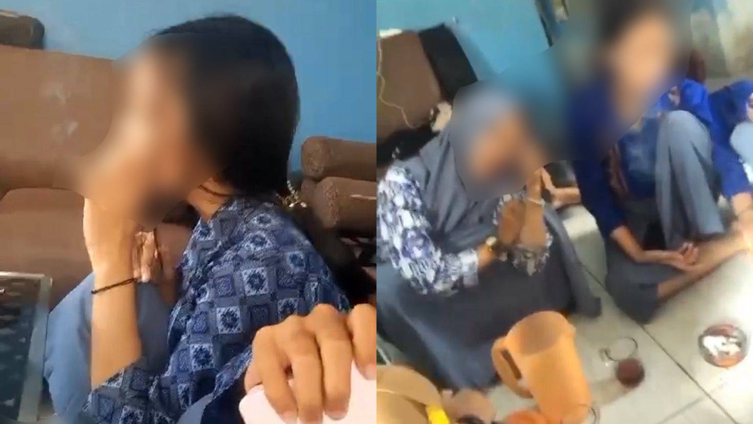 Potongan video beberapa siswi SMKN 1 Kendari, diduga sedang pesta narkoba. Foto: Screenshot video