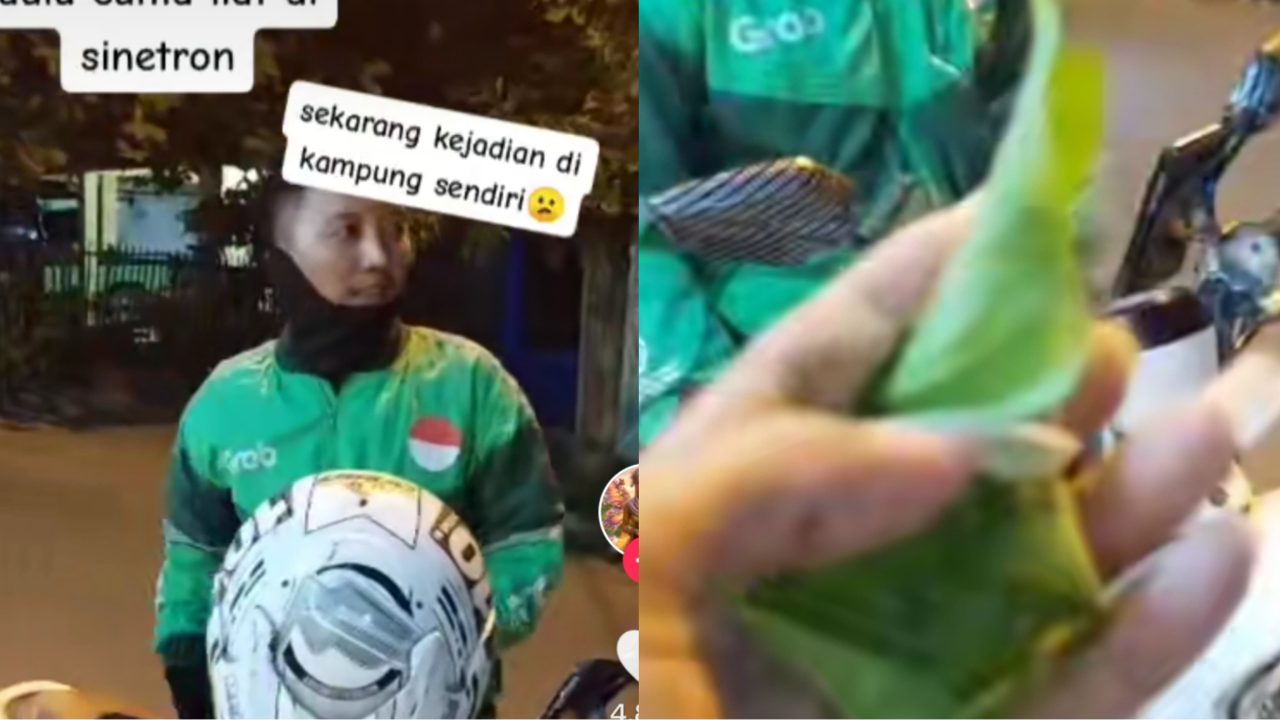 Viral driver gojek antar pesanan tembus makam. Foto: TikTok@bungsu0178