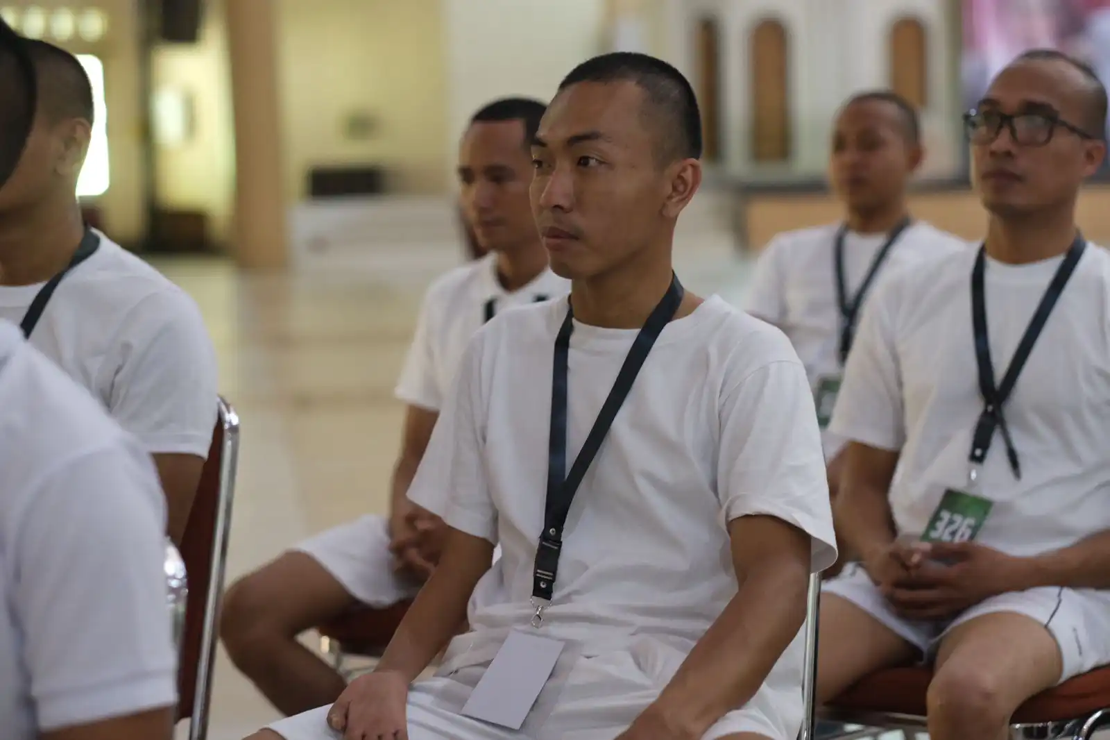 Penyandang disabilitas saat melakukan tes penerimaan Polri. Foto: Ist.